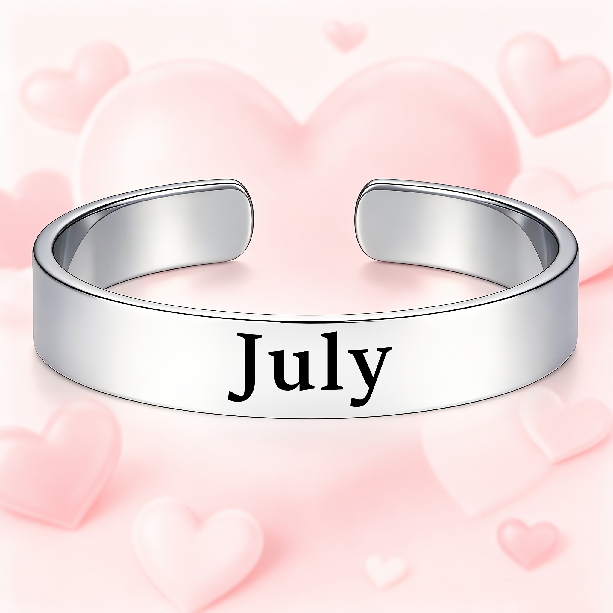 304 Stainless Steel Open Bangle for Special Anniversaries